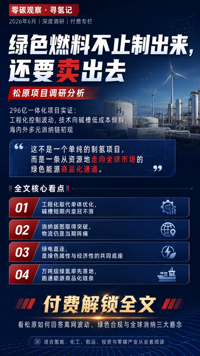 绿色燃料不止制出来,还要卖出去：松原项目调研分析